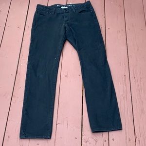 LEVIS JEANS LOW & SKINNY, BLACK, SIZE 10 LONG